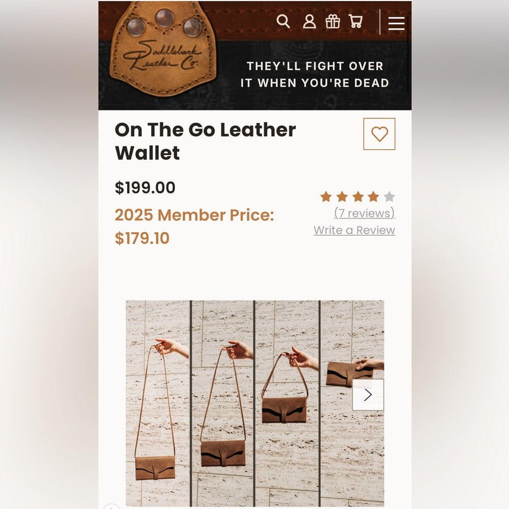 Saddleback Leather Co Chestnut On The Go Leather Wallet - Women’s